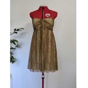 Express gold cocktail party dress
